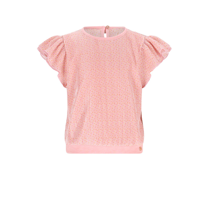 NoNo Tilda AOP Plissee Top S/SL Vintage Pink