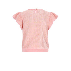 NoNo Tilda AOP Plissee Top S/SL Vintage Pink
