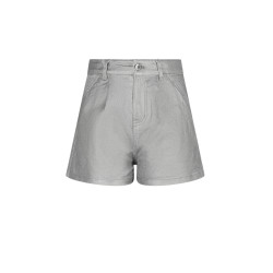 NoBell' Sevia Grey Denim Short with foil coating Warm Grey