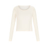 NoBell' Kallet Jersey Top with contrast back Pearled Ivory