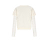 NoBell' Kase Sweat Top with contrast Jersey sleeves Pearled Ivory