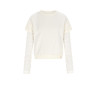NoBell' Kase Sweat Top with contrast Jersey sleeves Pearled Ivory