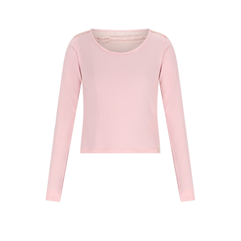 NoBell' Kallet Jersey Top with contrast back Vintage Rose