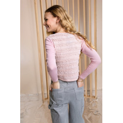 NoBell' Kallet Jersey Top with contrast back Vintage Rose