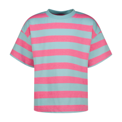 Vingino Basic-Tee Stripe Aqua blue