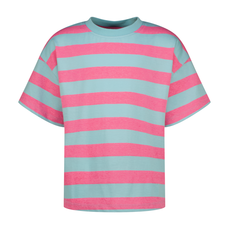 Vingino Basic-Tee Stripe Aqua blue