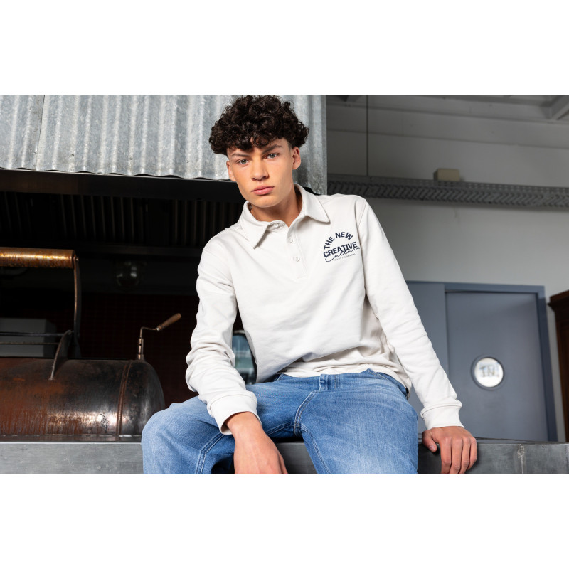 Rellix Sweater Rellix Polo Button Grey