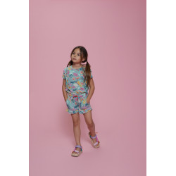 Jubel T-shirt AOP - Lazy Lagoon Jade Groen