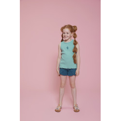 Jubel Singlet pointelle rib - Lazy Lagoon Jade Groen