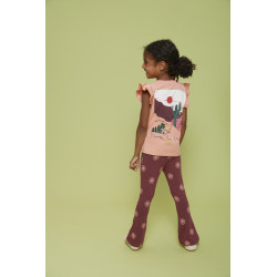 Jubel Flared broek AOP - Salsa Sunset Bordeaux