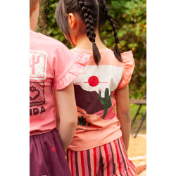 Jubel Short streep seersucker - Salsa Sunset Zalm