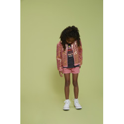 Jubel Short met crochetdetail - Salsa Sunset Roze