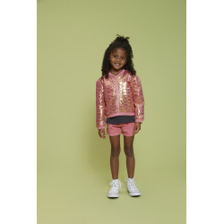 Jubel Short met crochetdetail - Salsa Sunset Roze