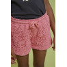Jubel Short met crochetdetail - Salsa Sunset Roze