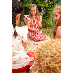 Jubel T-shirt AOP - Salsa Sunset Offwhite