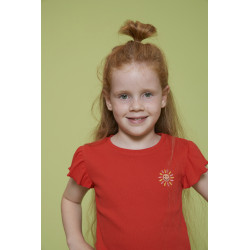 Jubel T-shirt rib - Salsa Sunset Rood