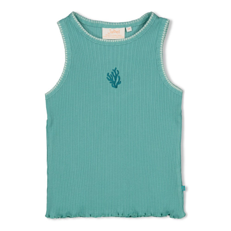 Jubel Singlet pointelle rib - Lazy Lagoon Jade Groen
