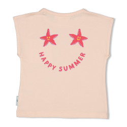 Jubel T-shirt met backprint - Lazy Lagoon l.Roze