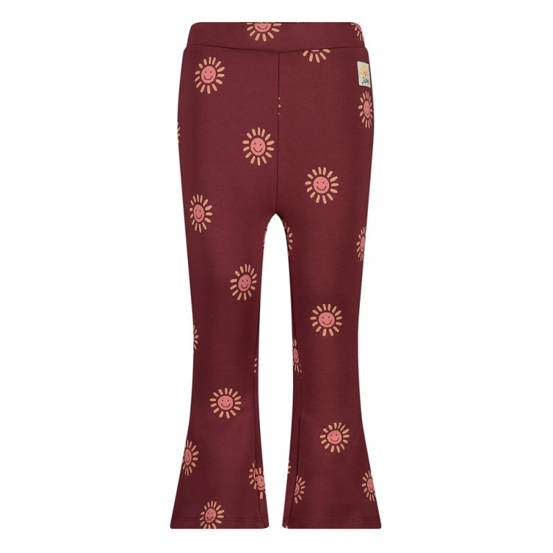 Jubel Flared broek AOP - Salsa Sunset Bordeaux