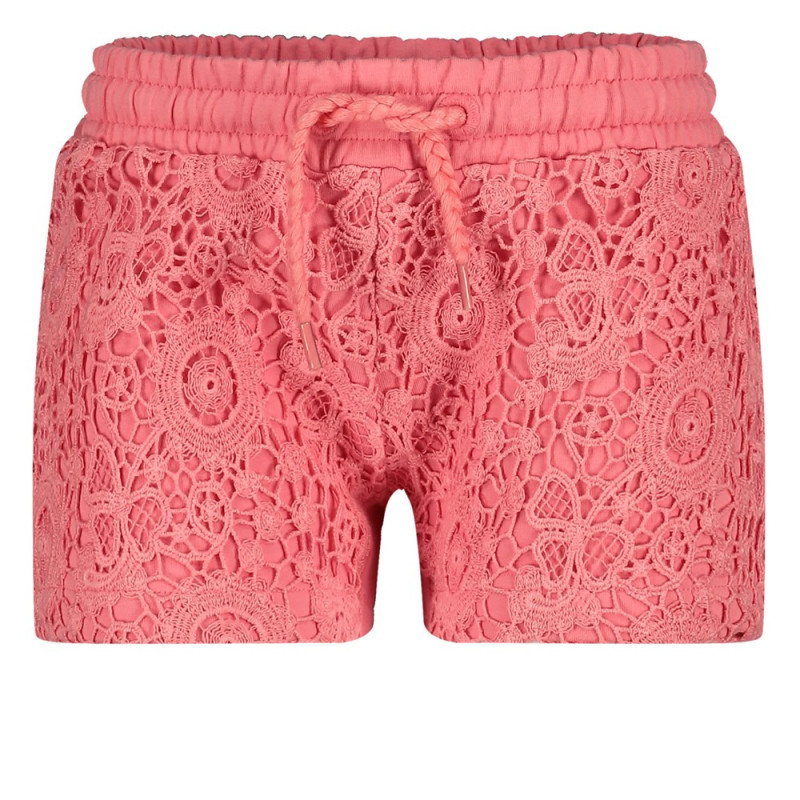 Jubel Short met crochetdetail - Salsa Sunset Roze
