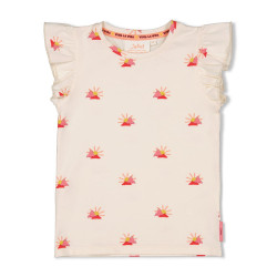 Jubel T-shirt AOP - Salsa Sunset Offwhite