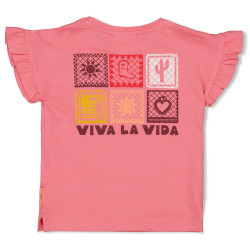 Jubel T-shirt met backprint - Salsa Sunset Roze