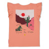 Jubel T-shirt met backprint - Salsa Sunset Zalm