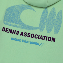 Indian Blue Jeans Hoodie Backprint Washed Green