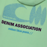 Indian Blue Jeans Hoodie Backprint Washed Green