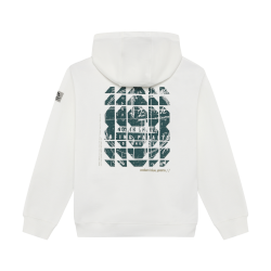 Indian Blue Jeans Loose Fit Hoodie Backprint  White