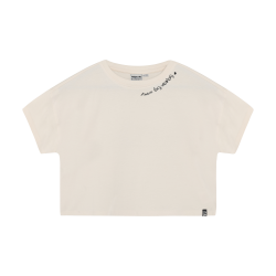 Indian Blue Jeans T-shirt Wide Cropped Sand