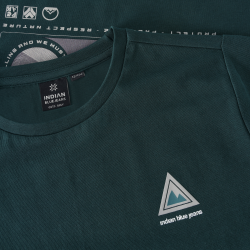Indian Blue Jeans T-Shirt Chest and Backprint Green
