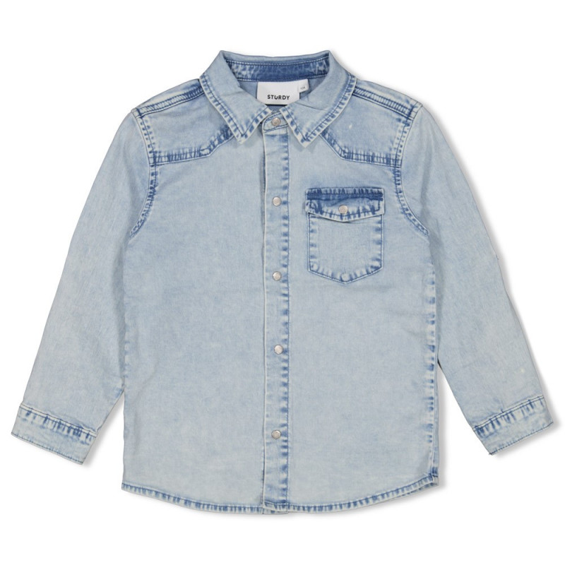 Sturdy Overhemd denim chambray - Summer Denims L.blauw denim
