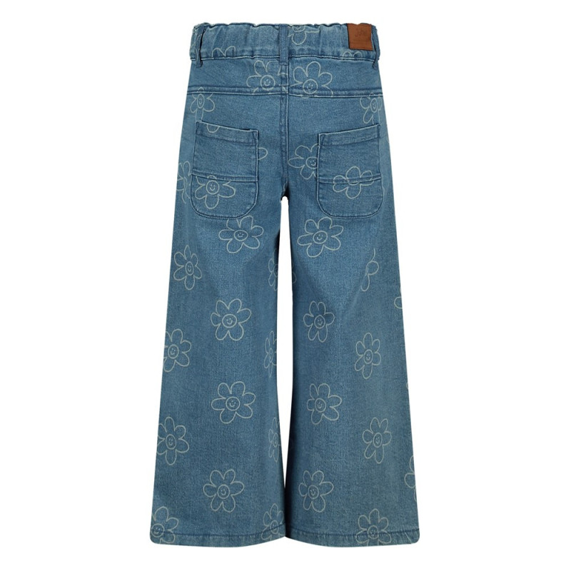 Jubel Jeans wide leg AOP - Rolling into Spring L.blauw denim