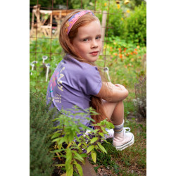 Jubel T-shirt met backprint - Rolling in to Spring Paars