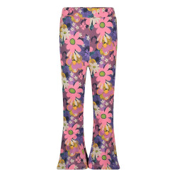 Jubel Flared broek AOP - Rolling into Spring Roze