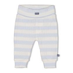 Feetje Broek rib met streep - Blue Ocean Blauw