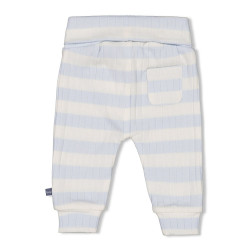 Feetje Broek rib met streep - Blue Ocean Blauw