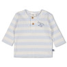 Feetje Longsleeve rib met streep - Blue Ocean Blauw