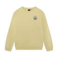 Indian Blue Jeans Loose Fit Sweater Backprint Yellow