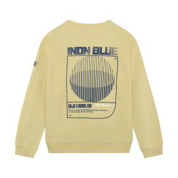 Indian Blue Jeans Loose Fit Sweater Backprint Yellow