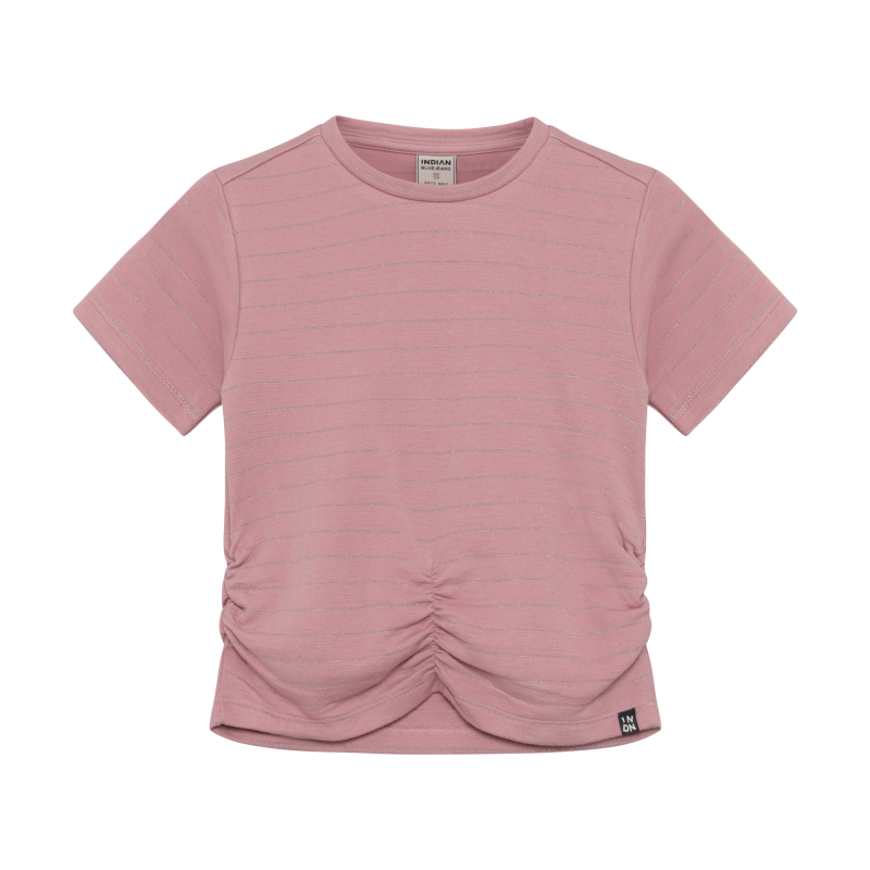 Indian Blue Jeans Cropped Top Metallic Purple