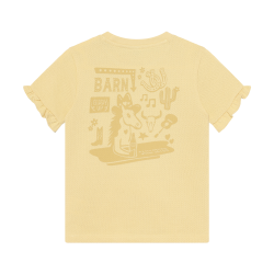 Daily Seven T-shirt Ruffle Backprint Reed Yellow