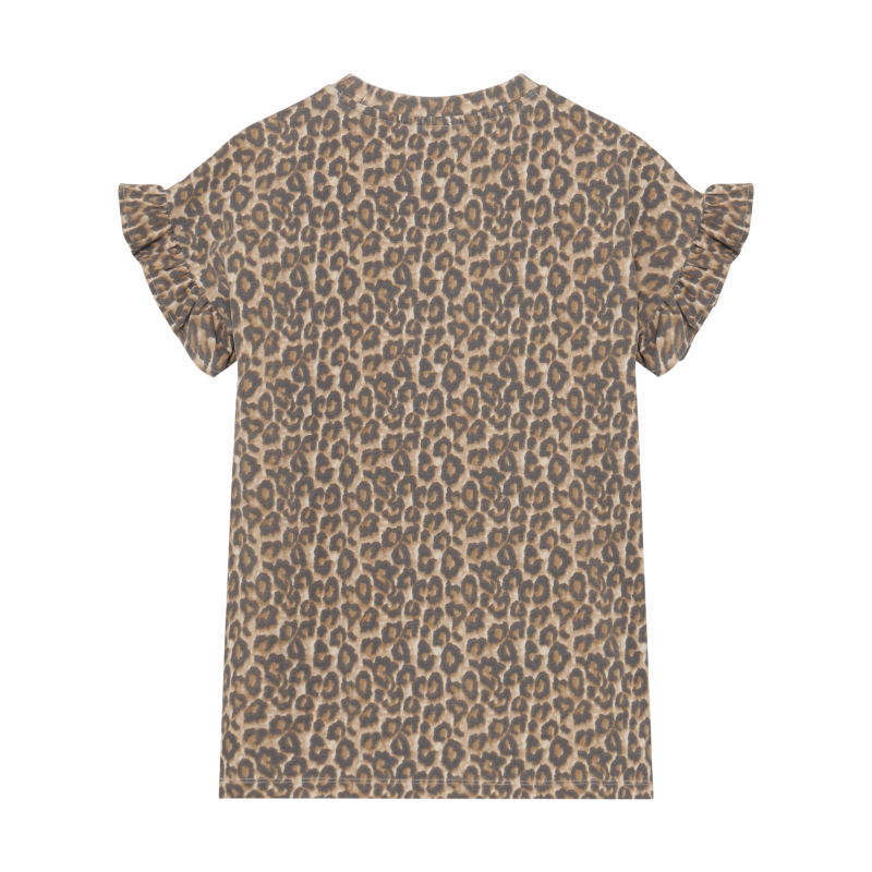 Daily Seven T-shirt Dress Allover Print Sandshell