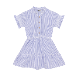 Daily Seven Dress Stripe Ruffle Lolite