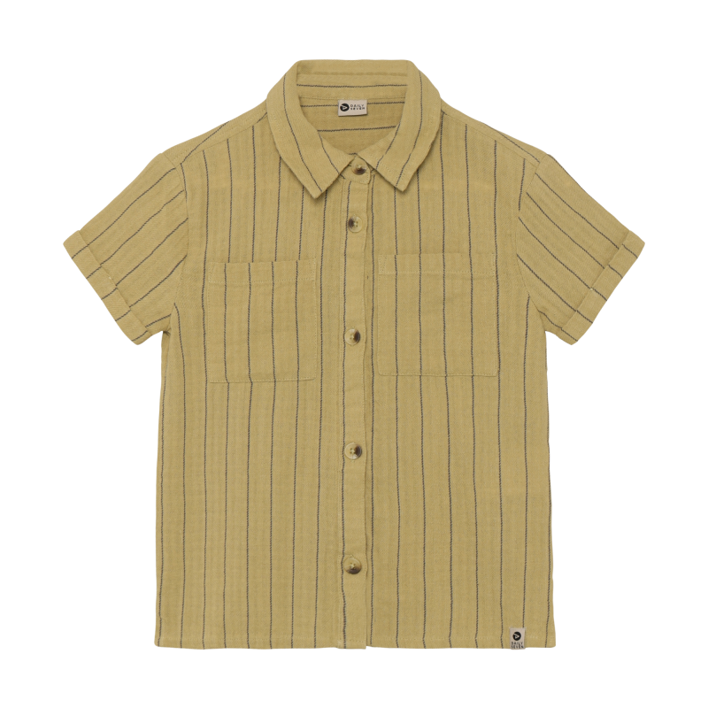 Daily Seven Shirt Small Stripe Pale Olive Green