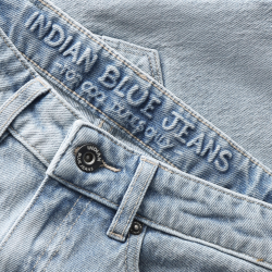 Indian Blue Jeans Wide Denim Short Light Jeans Blue