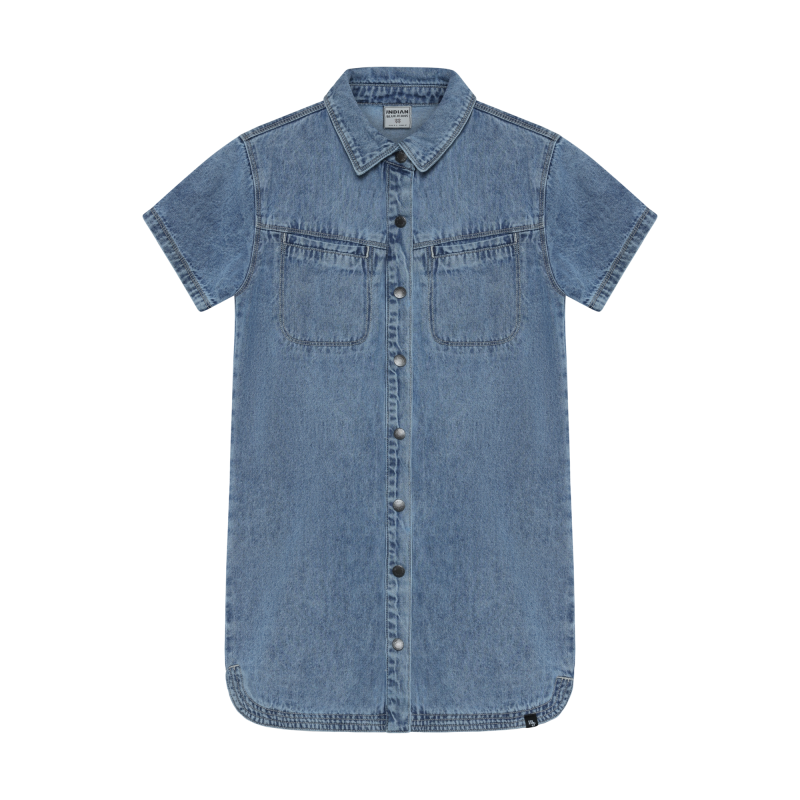 Indian Blue Jeans Dress Denim  Blue