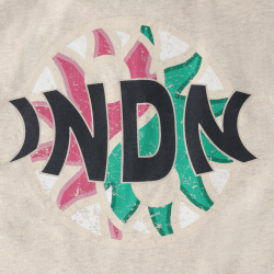 Indian Blue Jeans T-shirt Cropped Back Artwork Sand