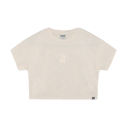 Indian Blue Jeans T-shirt Cropped Back Artwork Sand